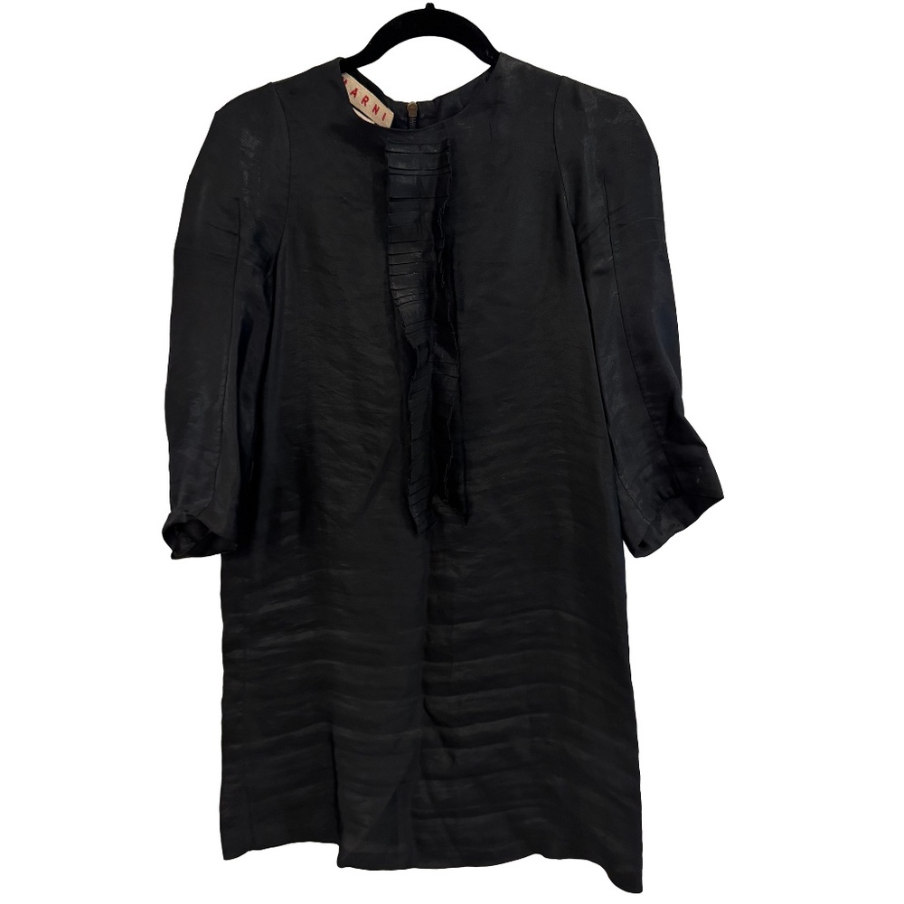 Marni Black Textured Cocktail Dress Sz M